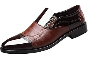 FRAUIT Scarpe Uomo Eleganti Mocassini Lucide Scarpe Uomini Elegante Senza Lacci Loafers Men Sneakers Ragazzo Pelle Basse Scarpe da Barca Scarpe Antinfortunistica Uomo Leggere Traspiranti