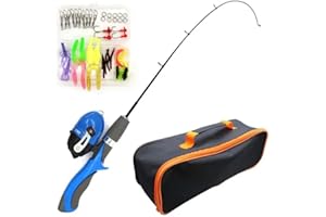 AZHOKTD Fishing Rod and Reel Combo Set,Portable Telescopic Kids Fishing Pole with Tackle Box Travel Bag,Best Gift for Fishing Beginner and Angler