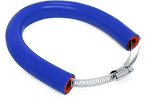 JFG RACING 52 cm/20,47" Motorrad Auspuff Schutzring,Universeller Verstellbarer Auspuff Schutz Hitzeschutz Auspuff Motorrad für Pit Dirt Bike Motocross Supermoto Enduro Scooter-Blau