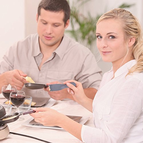 Esperanza Raclette-Grill FAGIOLO mit Kochplatte und Natursteingrill für 8 Personen (inkl. Pfännchen) mit automatischer Temperaturregulierung - 4