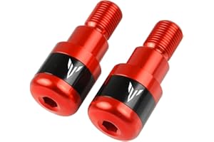 QJY-MOTOR PART-STORE 2pcs 22mm Moto Contrapesos Manillar para MT01 MT-01 MT03 MT-03 MT07 MT-07 MT09 MT-09 MT10 MT-10 SP MT125-Rojo