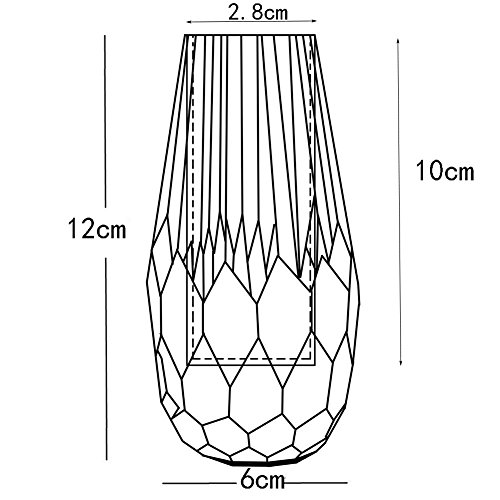 Klar Bud Vase Cut Kristall für Tabel Flower Vasen von donoucls klein 6 x 12 cm (STYLE1) - 2