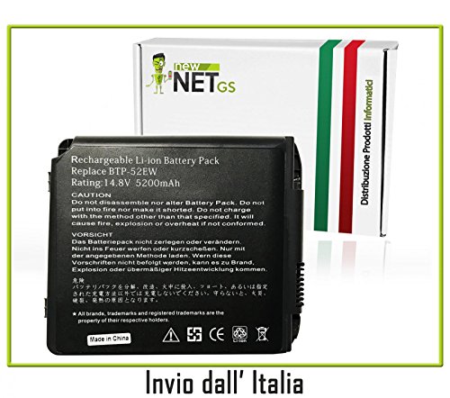 Akku für BTP-90BM | 400011354 von 5200 mAh 14.4/14.8 V Kompatibel mit PC Wistron MS2128, MS2137, MS2147, Wortmann Terra Aura M8000 i9, MWS 8100 Akku für BTP-90BM | 400011354 von 5200 mAh 14.4/14.8 V Kompatibel mit PC Wistron MS2128, MS2137, MS2147, Wortmann Terra Aura M8000 i9, MWS 8100