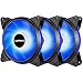 Produktbild upHere PWM 120mm PC Gehäuselüfter extrem Leise 3 Pack, LED Blau/T4BE4-3