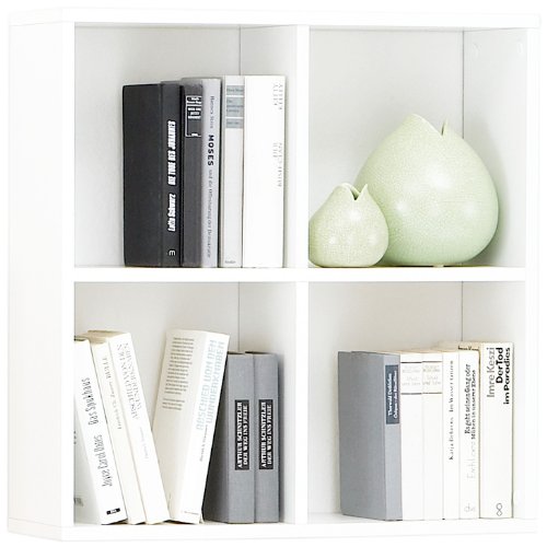 Wandregal Ken B60 x T18 x H60 cm Dekor Weiß Apollo