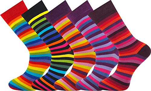 Mysocks® 5 pares de calcetines de hombre Extra fino de algodón peinado sin costura