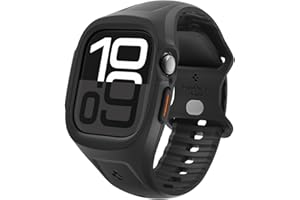 Spigen Liquid Air Pro Case with Strap Band Compatible with Apple Watch Series 10 46mm (2024) - Matte Black