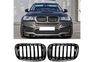 TOOWGM Rejilla de rejilla de admisión de parachoques delantero para BMW E70 E71 X5 X6 2007-2013