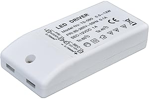 CAIQINLEN Dimmable Led Driver, 12V Led Driver, DC 1A Power Transformer LED Lamp Constant Current Drive Power AC 85‑265V Power Supply Led Power Supply 12V 12V Transformer For Led Lights