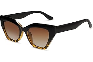 SOJOS Occhiali da Sole da Donna Polarizzati Grandi Occhio di Gatto Vintage Trendy Shades Quadrati Sunnies Gafas de Sole SJ2235