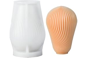 NICAVKIT Moules à bougies géométriques 3D en silicone pour la fabrication de bougies, moules en résine, moule à gâteau pour dessert, moule en silicone pour savon, bougie parfumée à faire soi-même