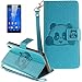 Produktbild Sony Xperia Z3(2014) Neu Design Hülle mit Panzerglas,ISENPENK Original Flip Bookstyle Cover Wasserdicht Shockproof Anti Slip Protection Stoßfest Leather Case mit Standfunktion,3D Panda Muster Pattern Wallet Case mit Intern Karte Schlitz,Outdoor Stoßdämpfend Magnetic Closure Handygürtel Wallet Tasche Schutzhülle Leathertasche für Sony Xperia Z3(2014) 5.2Zoll-[blau]+Panzerglas/Schutzfoile/Scutzglas