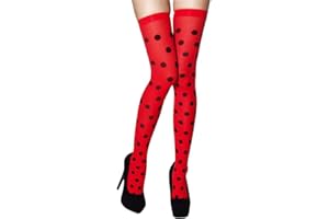 Boland 02252 - Calcetines con diseño de mariquita para adultos, color rojo y negro, talla única