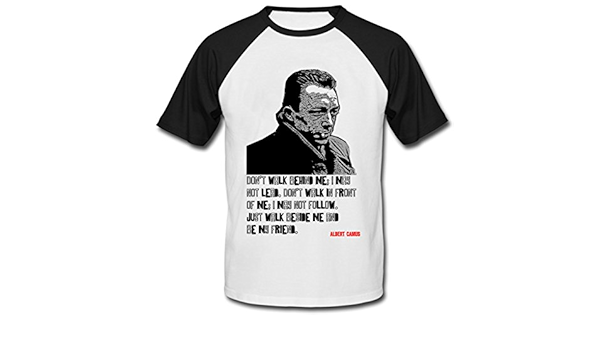 Teesquare1st Men S Albert Camus Quote Black Short Sleeved T Shirt Amazon Fr Vetements Et Accessoires
