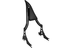 HDBUBALUS Motorcycle Detachable Rear Passenger Backrest Sissy Bar Rear Backrest Cushion Passenger Backrest Pad Fit For Harley Sportster XL 883 1200 2004-2022 Black