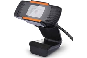 PHASAK COMPUTERS Webcam con Micrófono para PC Cámara Web HD 1080P para PC Portátil, Webcam USB Giratoria Plug and Play para Youtube, Videollamadas de Skype, Estudio, Conferencia, Juegos, Grabación y Transmisión