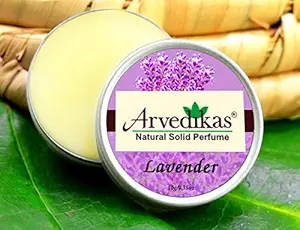 Arvedikas Natural Lavender Solid Perfume For Women/Girls/Refreshing Floral Scent/Pocket Size Travel Compact Cologne/Long-Lasting/Body Parfum/Special Unique Gift for Her (10gm)