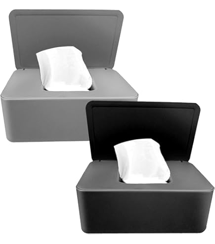 Doos voor vochtige doekjes, zwarte opbergdoos, box voor vochtig toiletpapier, vochtige doekjesbox met deksel houdt de doekjes, vochtige papieren doos voor thuis en op kantoor