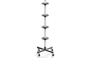 Wiltec Carrello porta gomme con cerchi max 100 kg 225 mm Supporto per 4 pneumatici