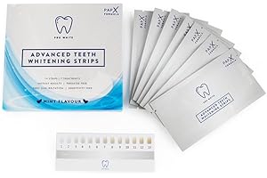 PRO WHITE TEETH KITS Pap-X Pro White Teeth Whitening Strips - Professional Advanced Teeth Whitening Strips - 100% Safe for Enamel - Vegan - for Sensitive Teeth - Rapid Results - 14 Strips - 7 Treatments
