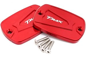 ‎CXEPI Motorrad Vorderer Bremsflüssigkeitsdeckel Bremskupplungs-Ölbehälter Fluid Cap Abdeckung CNC Passend für Yamaha Tmax 500 2004-2011 Tmax 530 DX SX 2012-2018,TMAX 560 2020