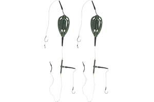 Alomejor Set da Pesca Alimentatore per Esche da Pesca alla Carpa, Dispositivo di Nidificazione di Carpe a Linea Lunga, 2 Pezzi