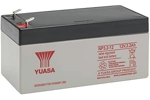 Yuasa NP3.2-12 12V Lead Acid Battery, UPS Backup Alarm and Emergency Battery (Pack of 1)