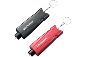 FFWTPY Marteau Brisevitre Urgence Porteclés Coupeceinture Sécurité Auto Moto Accessoire Survie Compact Robuste