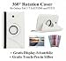 Produktbild trends4cents Edles 360 Grad Leder Cover für Samsung Galaxy Tab 3 in 7 Zoll Weiss + Display-Schutzfolie + weißem Touch-Pen - Passend für Modell P3200, P3210, T210, T211