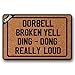Produktbild Moiq-A Doorbell Broken Yell Ding Dong Really Loud Doormat Welcome Mat Rug Funny Indoor/Outdoor Rubber Non Slip Doormat for Patio Front Door 23.6 x 15.7 Entrance Floor Mat