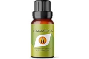 AROMA ENERGY Lemongrass Essential Oil, 10ml | Essential Oils fragrance for diffuser for home, candle making, wax melts, cleaning, humidifier | Pure, Natural, Vegan, Made in UK