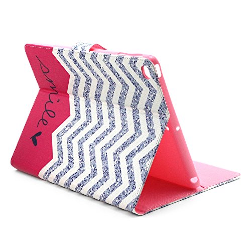 iPad Air Hülle, Deenor PU Leder Abdeckung Stand Flip Schutzhülle Hülle für Apple iPad Air iPad 5. (Wavy) - 3