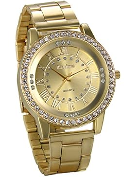 JewelryWe Herren Armbanduhr, Retro Elegant Business Casual Analog Quarz Uhr mit Edelstahl Armband, Römischen Ziffern...