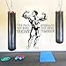 Produktbild caowenhao Große Bodybuilding Fitness Zitat Wandtattoo Gym Übung stärker Schmerz inspirierend Zitat Wandaufkleber Sport Vinyl Sport Kunst schwarz 85cmx85cm