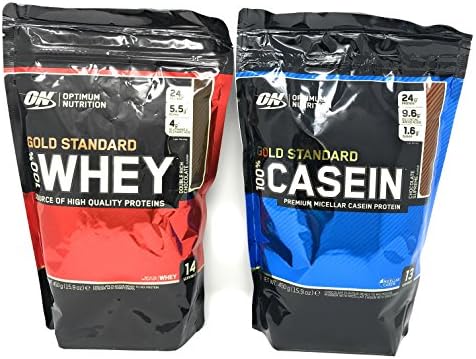 Protein Box Optimum Nutrition Gold Standard 100% Whey + Casein Bundle (Vanilla Whey + Vanilla Casein, 908g)