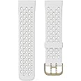 Fitbit Sense & Fitbit Versa 3 Accessory Band, Official Product, Sport, White/Lunar White, Small