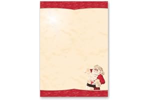 Motif Letter Paper! Santa Claus - Motif Christmas St Nicholas 100 Sheets DIN A4 - Paper-Media