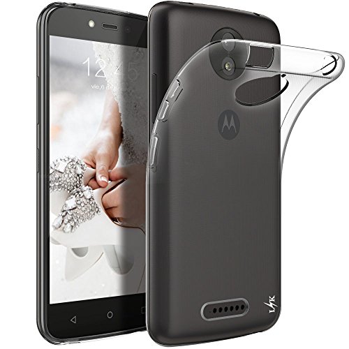 LK Moto C Plus Funda  Carcasa Cubierta TPU Silicona Goma Suave Case Cover Ultra Fino Anti-Ara  azos - Clara