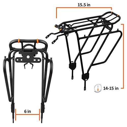 Ibera Fahrrad-Gepäckträger, Fahrradgepäckträger, PakRak Bicycle Touring Carrier Plus+ Frame-mounted for heavier top & side loads - 3