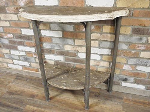 Vintage Rustic &amp; Industrial Style Distressed Half Moon Hall Console Table