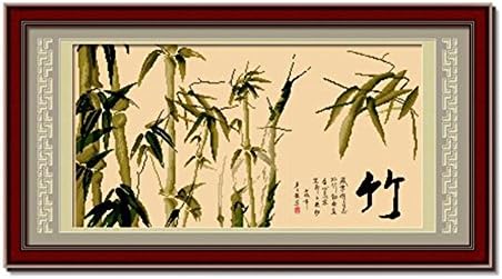 DOMEI Stamped Cross Stitch Kit, Bamboo, 31.9 x 18.9 inches