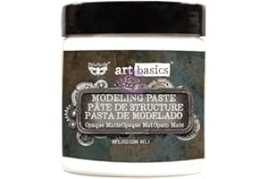 Prima Marketing Finnabair Art Basics Modeling Paste 8 Oz-Opaque Matte, Resin, Clay, Multicolored, 8 Fl. Oz