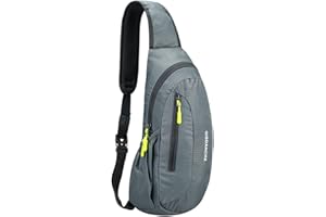 Gisdanchz Waterproof Nylon Sling Bag Backpack Chest Bag Small Men Women for Sports, Travel etc