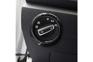 YUZHONGTIAN pour T-roc 2017-2023 Intérieurs Lampe Frontale Interrupteur Décorative Couvercle Accessoire Auto 1 pièce (Fibre de Carbon)