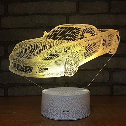 Preisvergleich Produktbild 3D Nachtlicht Kühles Sportwagen-Nachtlicht-Geführtes Augenschutz-Acrylgeschenk Leuchten Usb-3D Weihnachtsgeschenk Für Babyraumlichter
