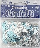 14gram bag of Foil Boy's Christening Blue & Silver Table Confetti