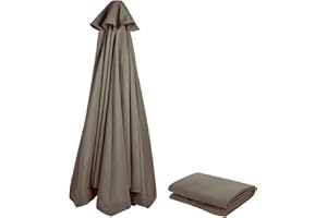 NAFGQIY Sonnenschirm Ersatzbezug 3m 8 Streben/6 Streben Anthrazit/Blau/Grau/Rot/Beige, Sonnenschirm Stoff Uv Schutz 80 Windfest Stabil Strand Terrasse Garten Sonnenschirm Ersatzteile