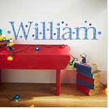 Personalised Name Wall Letter Stickers, Navy Gingham a, 10-16 cm high. Each letter comes with one navy and one blue star sticker. A-Z a-z &. Price is per letter.