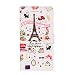 Produktbild Motorola Moto E4 Plus Hülle ,ZXLZKQ Handyhülle Case Tasche PU Leder Flip Fach Handyhülle Schale Magnetverschluss Kartenschlitz Design Brieftasche Schutzhülle für Motorola Moto E4 Plus - Rose Eiffelturm Chat