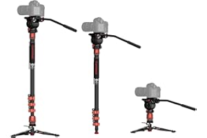 IFOOTAGE Cobra 3 statyw jednonożny z głowicą fluorescencyjną K5S, automatyczna śruba 1/4" i 3/8", zestawy fotograficzne do użytku na zewnątrz